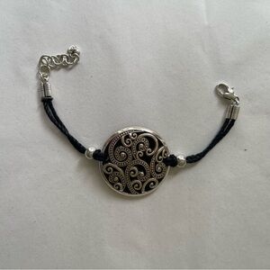 Brighton Bracelet: Anahita Black and Silver Filigree Bracelet
